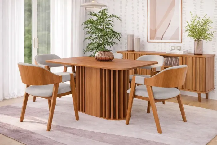 Mesa Julieta com 4 cadeiras Pérola - Entrega Rápida 