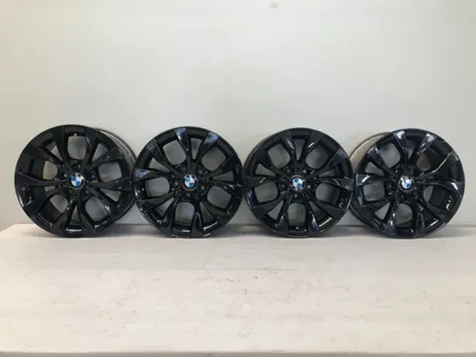 Jogo Roda Liga Aro 17 5x120mm Bmw X1 E84 2010 2015 Detalhe Preto
