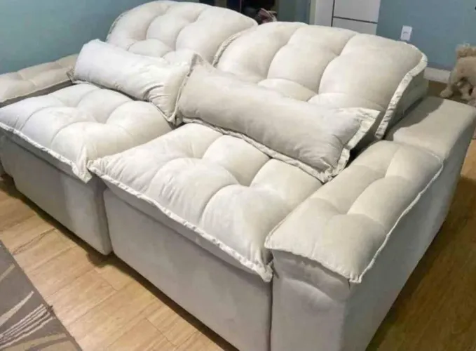 Sofás retrátil e reclinável com pillow top