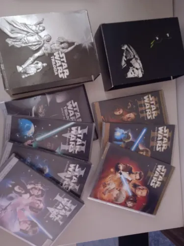 Box dvd star wars + episódios 1,2 e 3