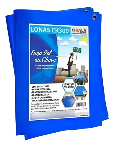 Capa para piscina CK300 7x4 com kit instalação.