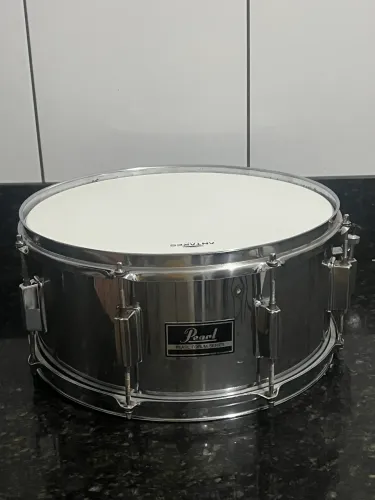 Vendo caixa de bateria Pearl 14 em aço inox top d+