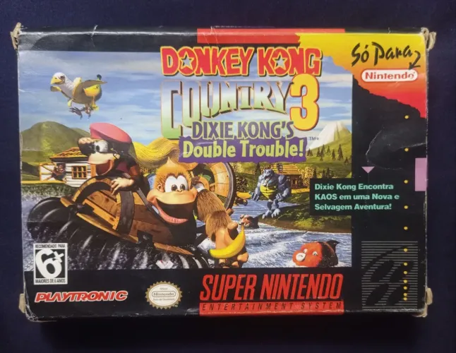 jogo donkey kong country 3 dixie longe double trouble para super Nintendo original