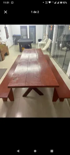 Vendo mesa de madeira de pinus 