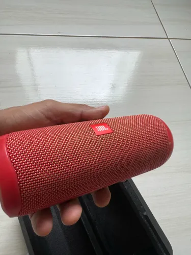 Caixa De Som JBL Flip 5 Original, caixa e nota.