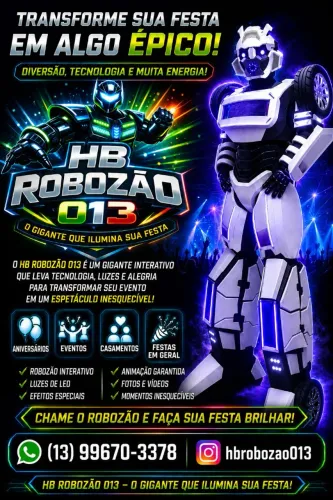 HB Robozão 013 de LED para Festas, Casamentos e Eventos - Animação Garantida!