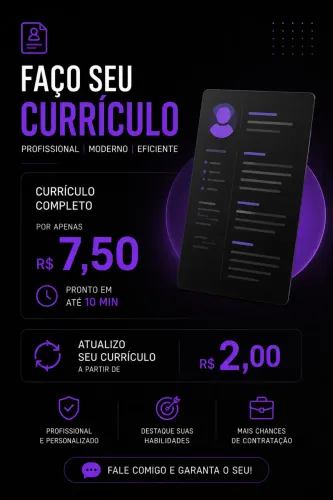 CURRÍCULO PROFISSIONAL E MODERNO