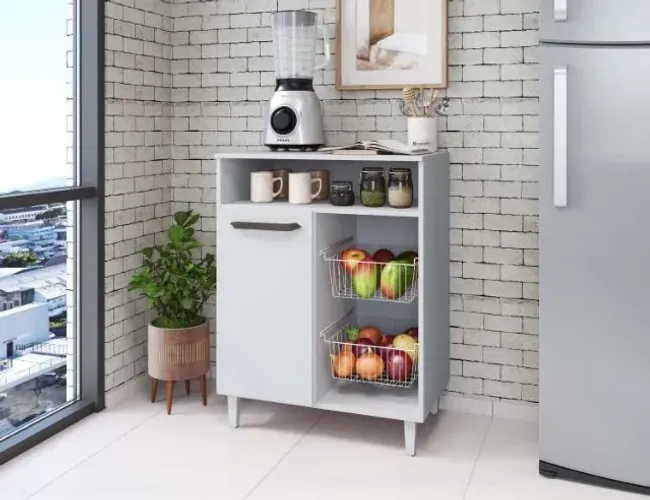 Armário de Cozinha Fruteira Ana Plus 1Pt Branco Moveis Parana - Entrega Rápida!