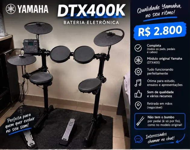 DTX 400K bateria eletrônica