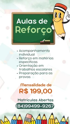 Aulas de reforço e acompanhamento individualizado