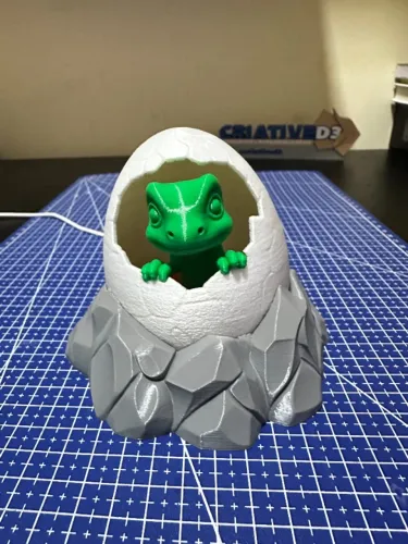 Luminária Temática Ovo Dinossauro LED USB Decoração Quarto