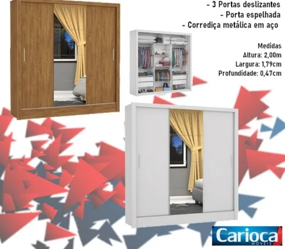 Quarto roupeiro com espelho