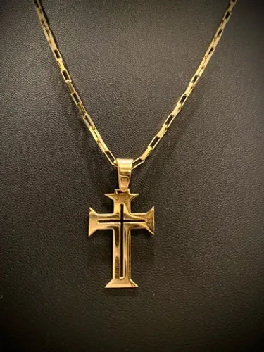 Conjunto em ouro 18k  10,2 gramas