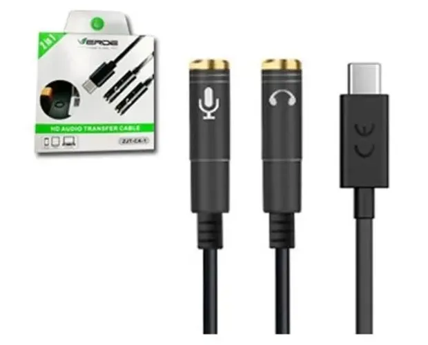 Cabo Tipo C Adaptador P2 P/ Fone Headset Microfone Arduino Automação COD-CP714  