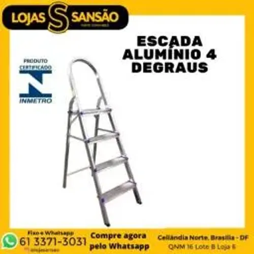 Escada De Alumínio 4 Degraus