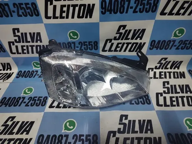 farol cromado corsa 2003 2004 2005 2006 2007 2008 2009 2010 2011 novo importado 3 mes gara