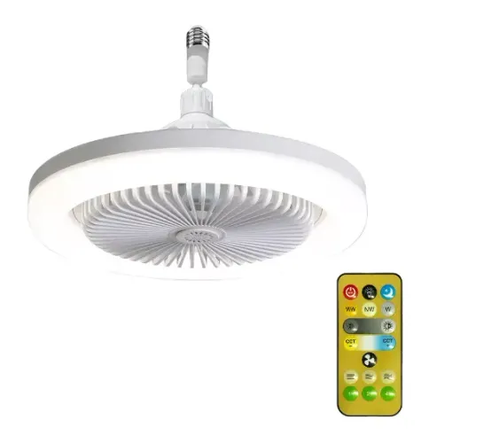 Ventilador com led e controle remoto