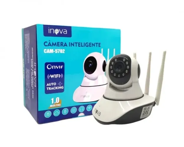 Câmera ip Wifi Inteligente Hd 720p Auto Tracking Visão Noturna 10M Visualização no app
