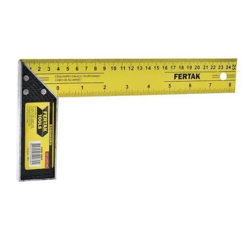 Esquadro de Aço Cabo Metálico 10 Pol. - Fertak