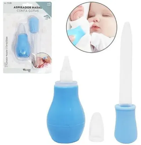 Aspirador Nasal De Silicone Com Conta Gotas