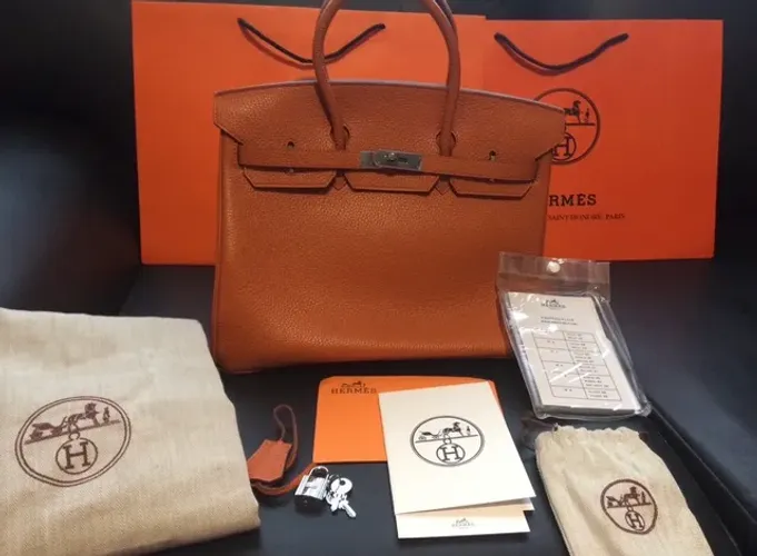 Bolsa Hermès Birkin 35 Epsom Orange