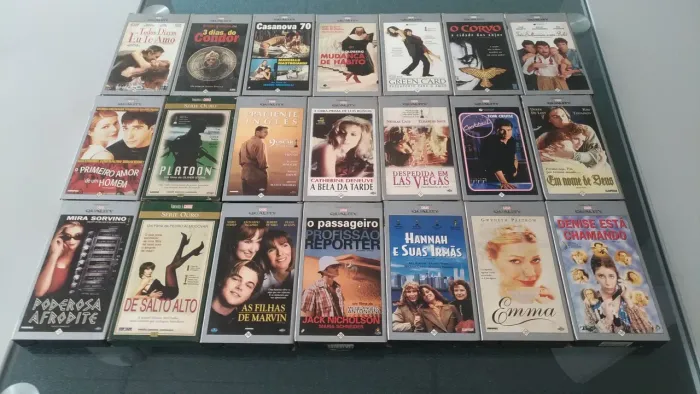Lote Fitas VHS, video, de Filmes diversos, bom estado. Envio qq. local. E outros.