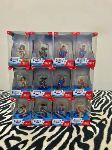 LOTE BONECOS LIGA DA JUSTIÇA PARA LOJA GEEK - 12 ITENS