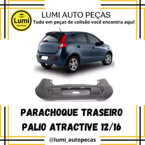 Parachoque Traseiro Palio Atractive 2012/2016 - NOVO 