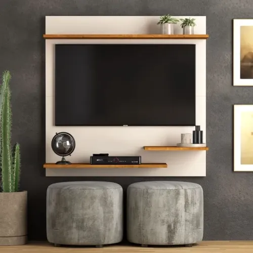 Painel Forte Off-White/Nature para TV de 32" **novo na caixa**