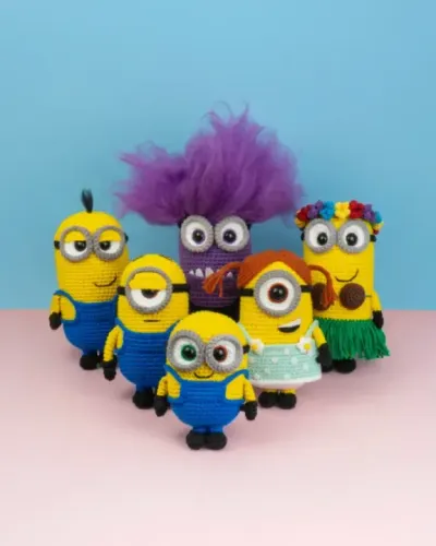 Minions Illumination Amigurumi Malvado Favorito Feito a Mão Dia Pais