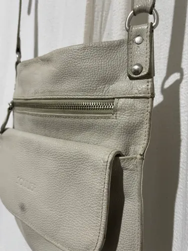 Bolsa de couro bege (Soulier)