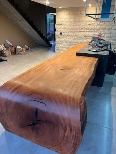 Mesa Rustica com bancos 2, 3 e 4mts pronta entrega
