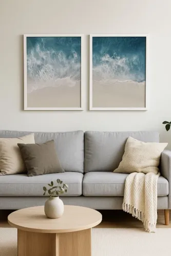 Quadros decorativos praia -mdf, fosco, semi novo