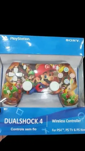 Controle Dualshock 4 Personalizado Mario PS4