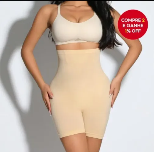 Shorts Modeladores De Cintura Alta modela e Pós-Parto 