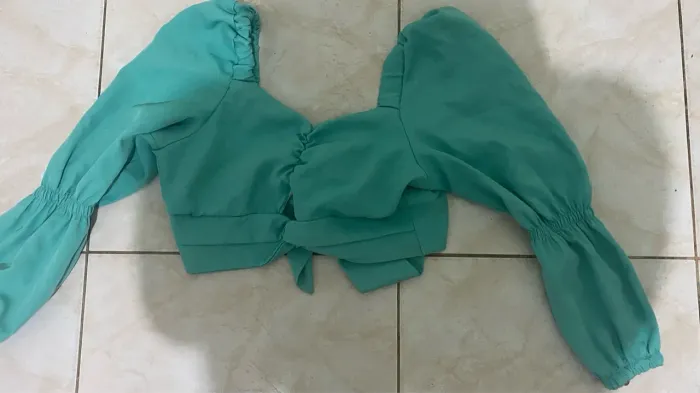 Cropped azul tiffany 