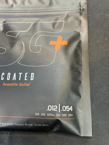 Encordoamento para violão 012 Sg+ coated fósforo bronze estilo elixir 