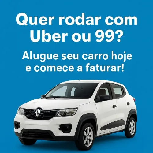 Aluguel de carro para aplicativo Uber e 99