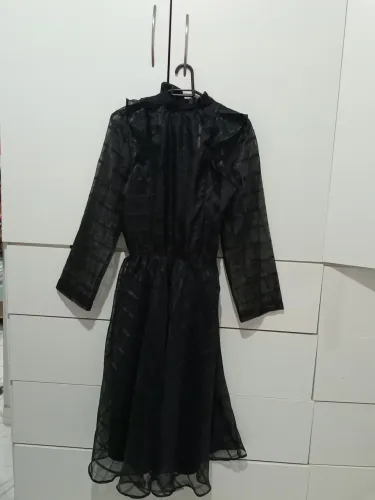 Vestido Preto tecido voil