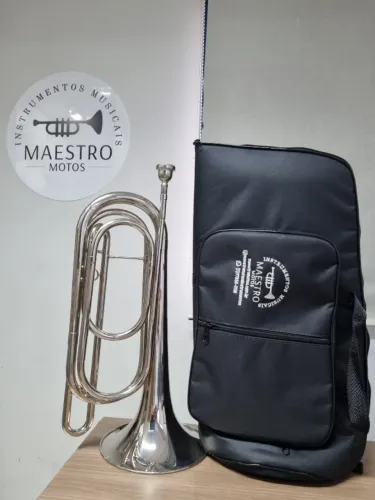 Cornetão Fanfarra em Fá c/ gatilho + BAG + Bocal - 10X no Cartão - Envio p/ todo Brasil