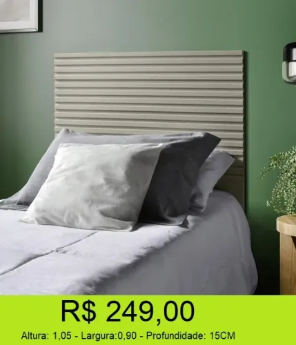 Cabeceira ripada novidade off white impecável