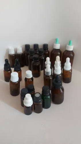 Kit c/ 25 Frascos de Vidro usado p/ Aromaterapia