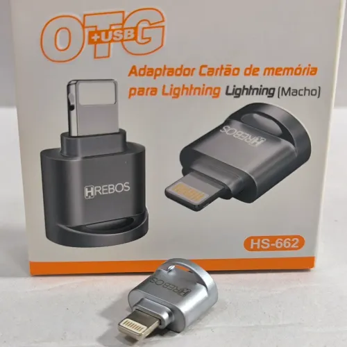 Adaptador otg para iPhone leitor de cartão de memória 