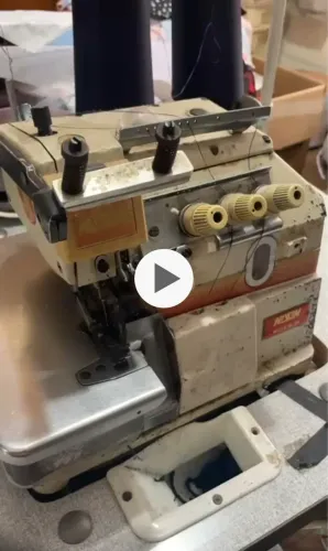 Máquina overloque industrial marca japonesa NISSIN, motor direct drive