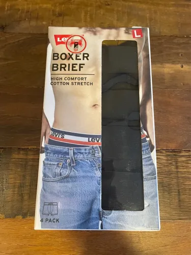 Cueca Boxer Brief Levi's 4 Pack - Tamanho L