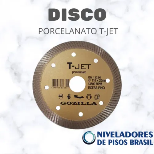 Disco Diamantado Gozilla T-Jet Extra Fino para Porcelanato