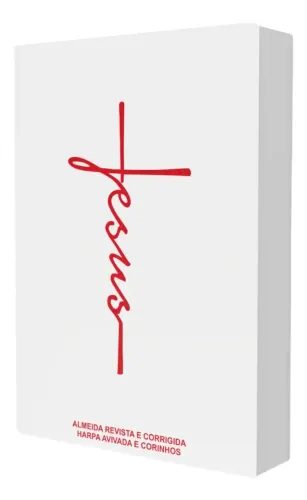 Bíblia Sagrada Jesus Letra Gigante Harpa Corinhos RC Branca