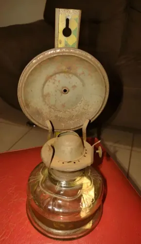 lampião ornamentado com suporte de parede - antigo