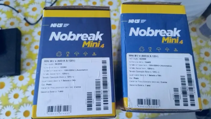 NOBREAK NHS MINI 4 600va - ENTRADA BIVOLT - SEM USO