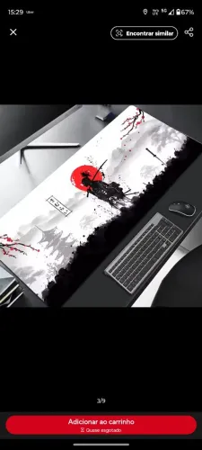 Mousepad Estendido Samurai Japonês 90*40cm